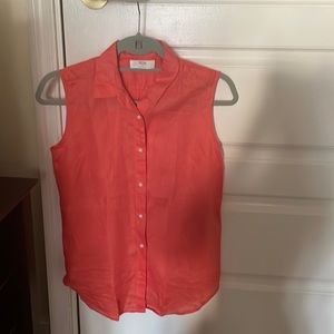Uniqlo women’s small summer blouse - sleeveless, hardly worn - coral